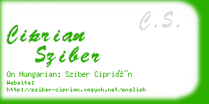 ciprian sziber business card